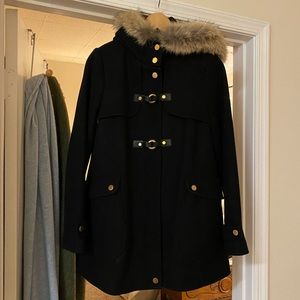 Trina Turk Black Dress Coat